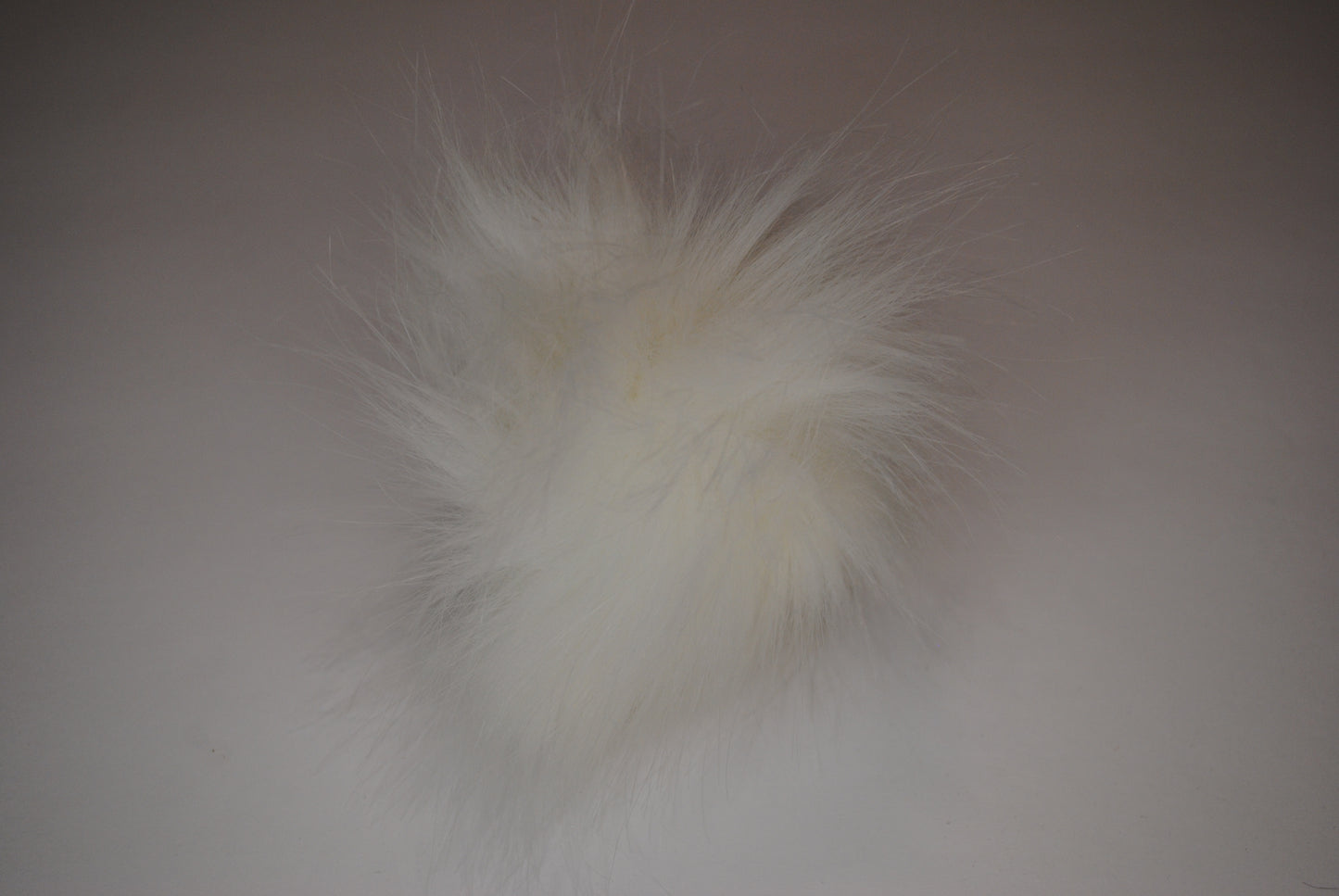 White Faux Fur Pom for Beanie