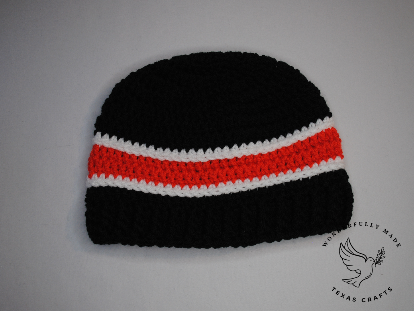 Simon Beanie - Black with Orange