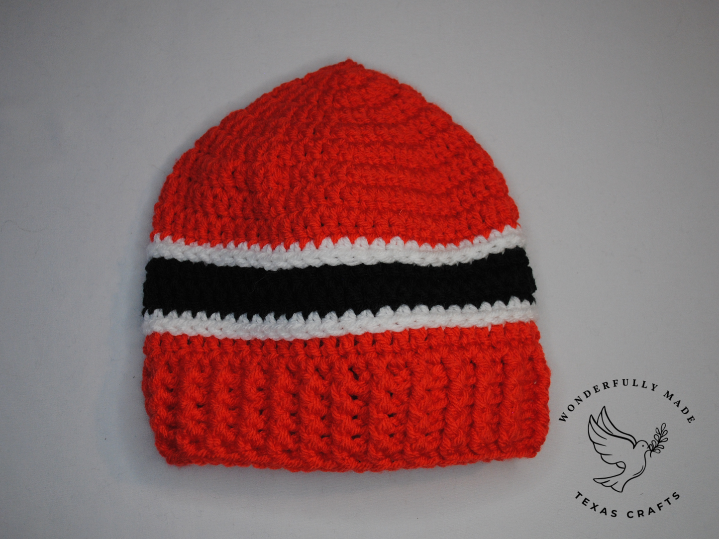 Simon Beanie - Orange with Black