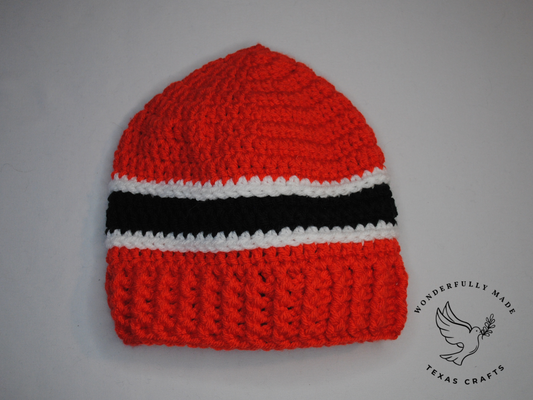 Simon Beanie - Orange with Black