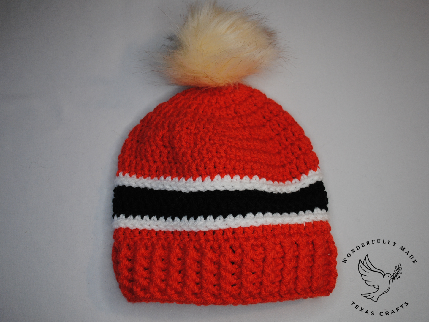 Simon Beanie - Orange with Black