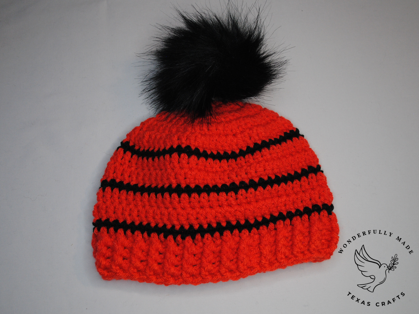 Asher Beanie - Orange and Black