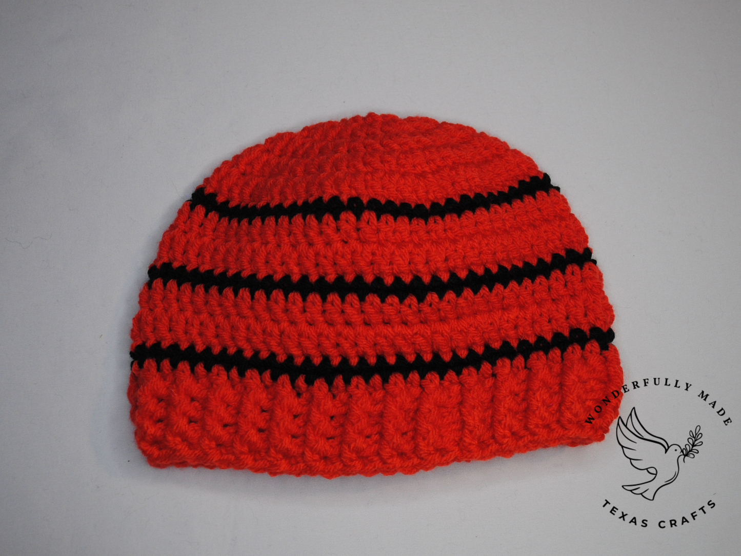 Asher Beanie - Orange and Black