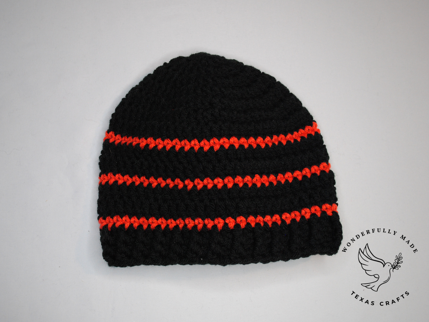 Asher Beanie - Black and Orange