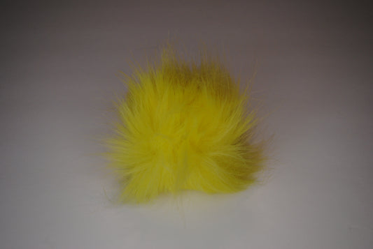 Yellow Faux Fur Pom for Beanie