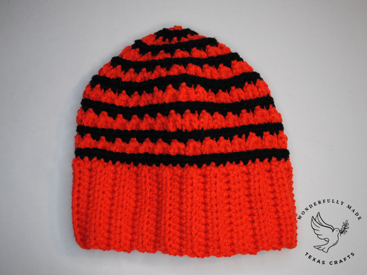 Jordan Beanie - Orange with Black
