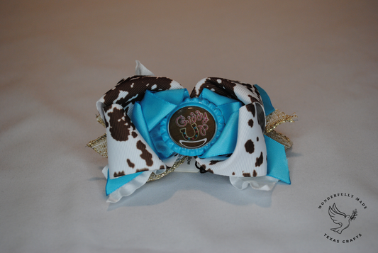 Cow Bow Turquoise