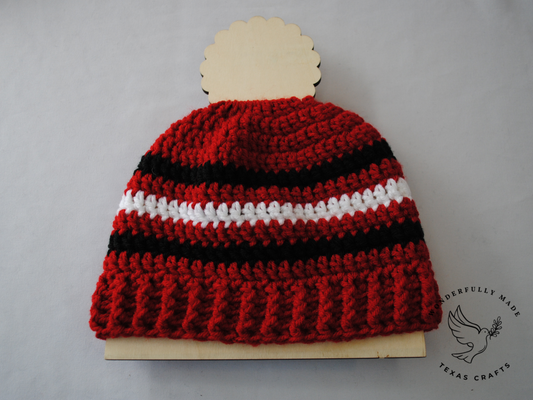 Grace Beanie -  Red with Black