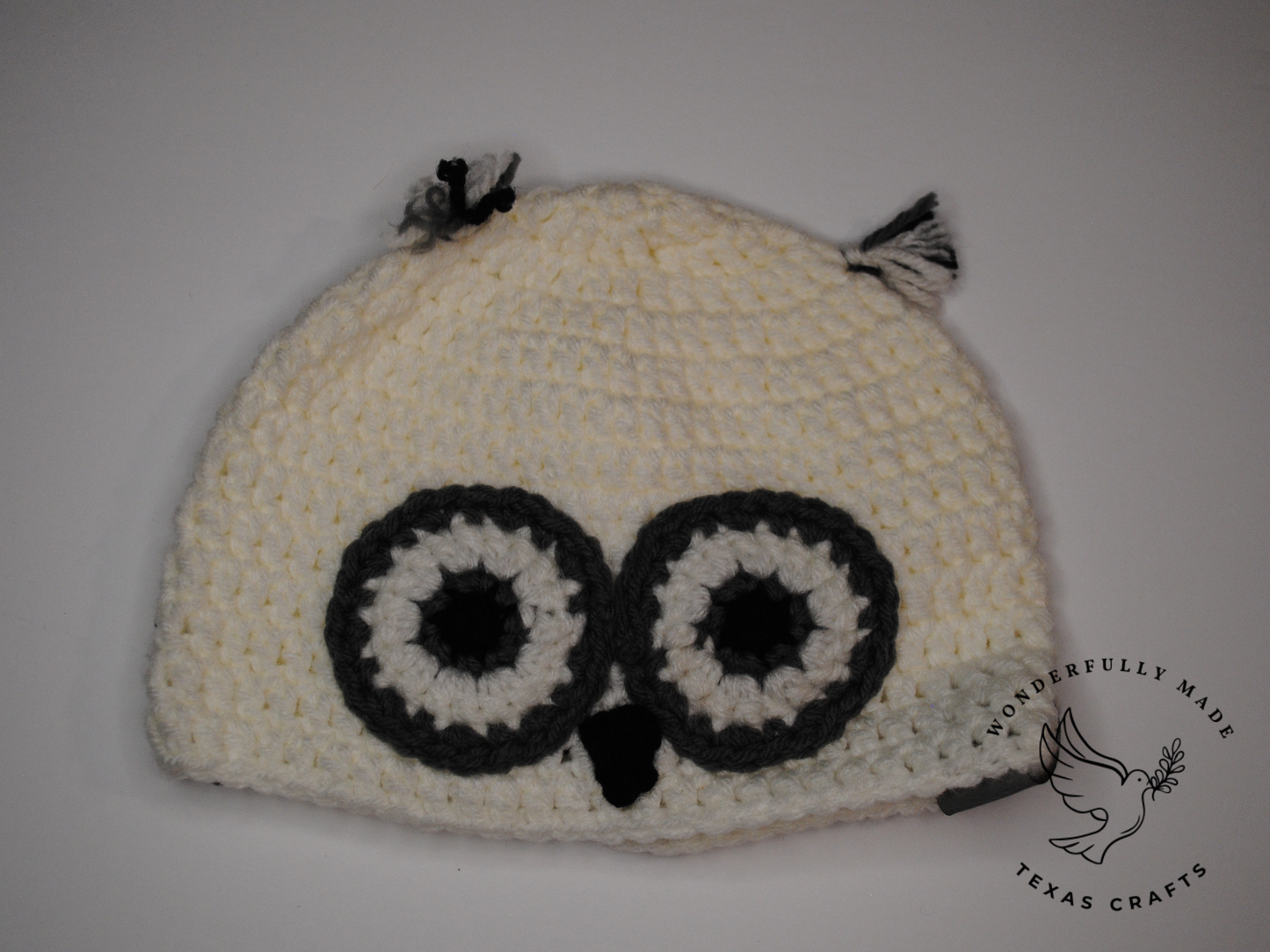 Owl Beanie - White