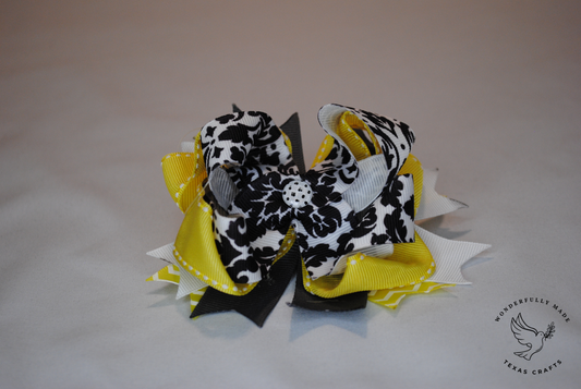 Yellow and Black Bow