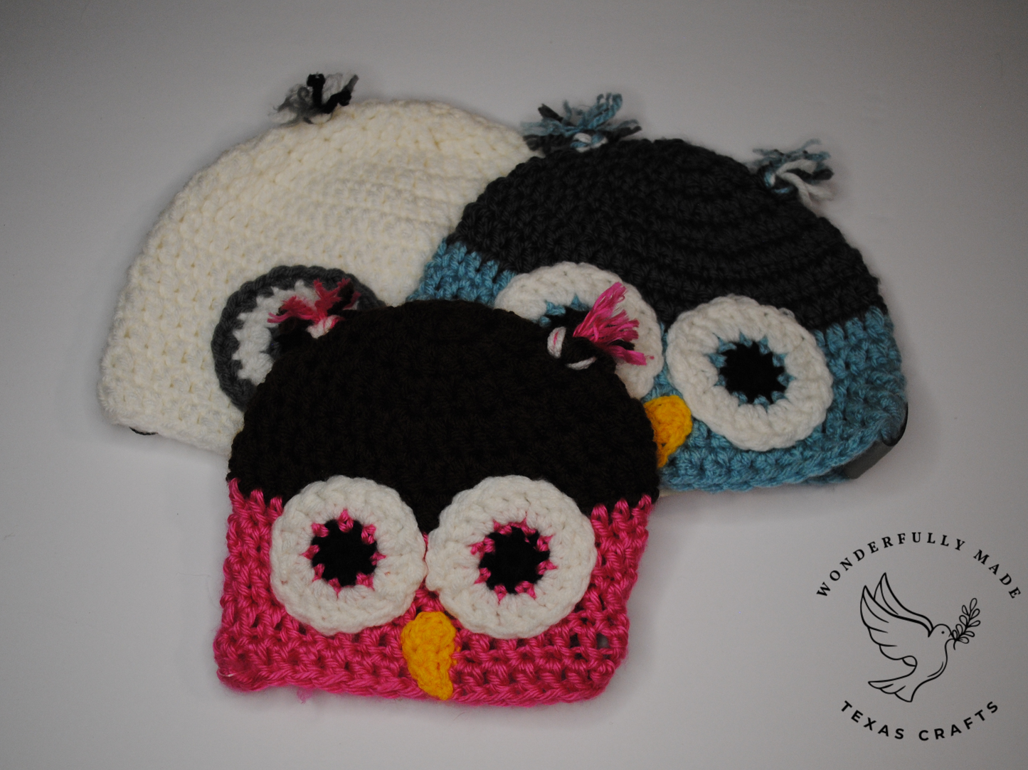 Owl Beanie - White