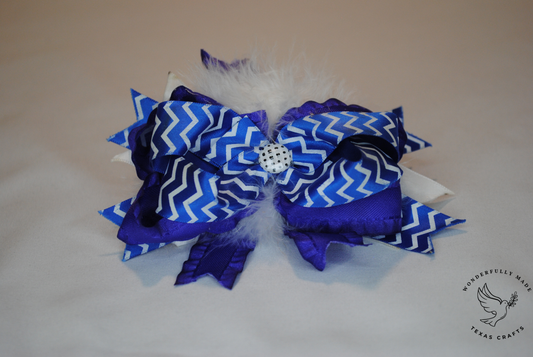 Blue and Purple Bow