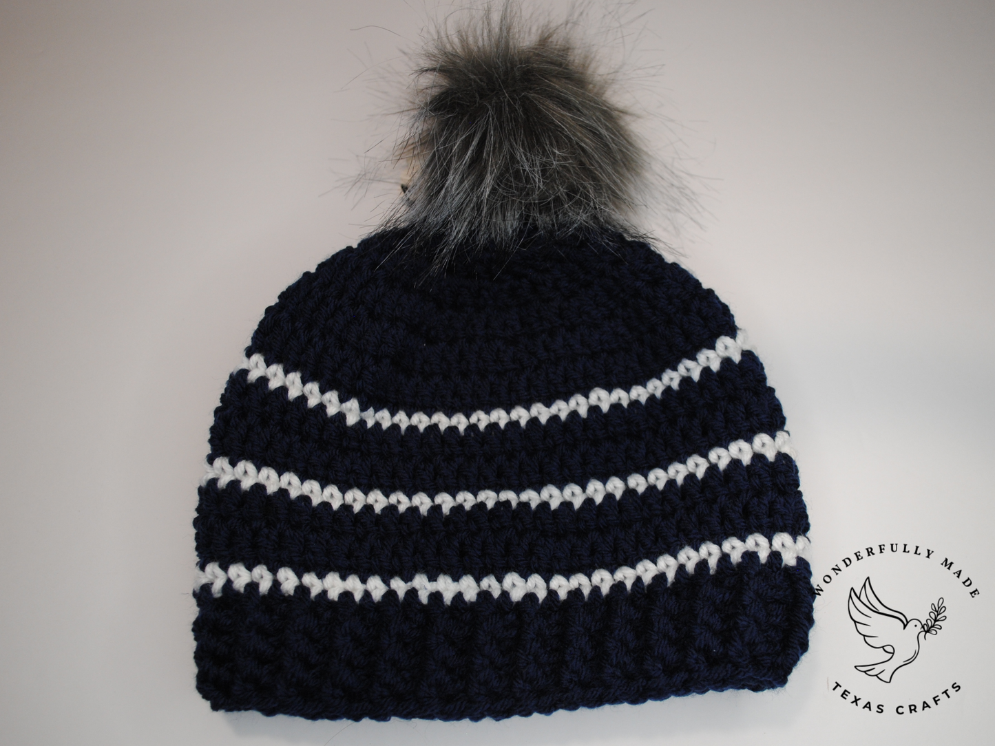 Asher Beanie - Navy with White