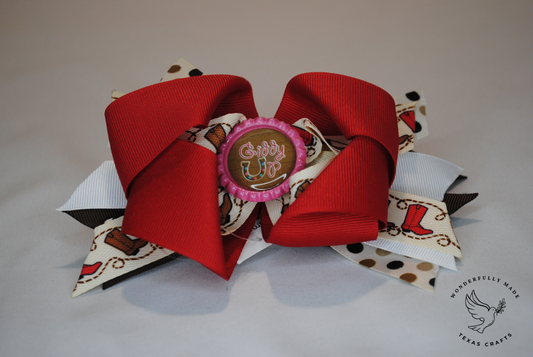 Red Cowgirl Bow