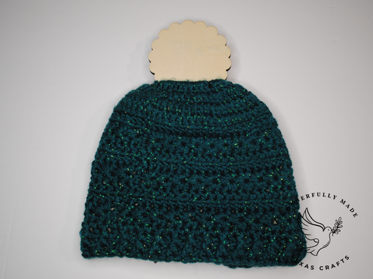 Grace Beanie -  Green sparkle