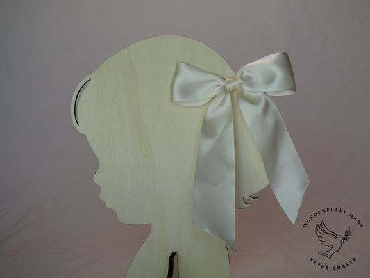 1.5" Ivory Satin Bow