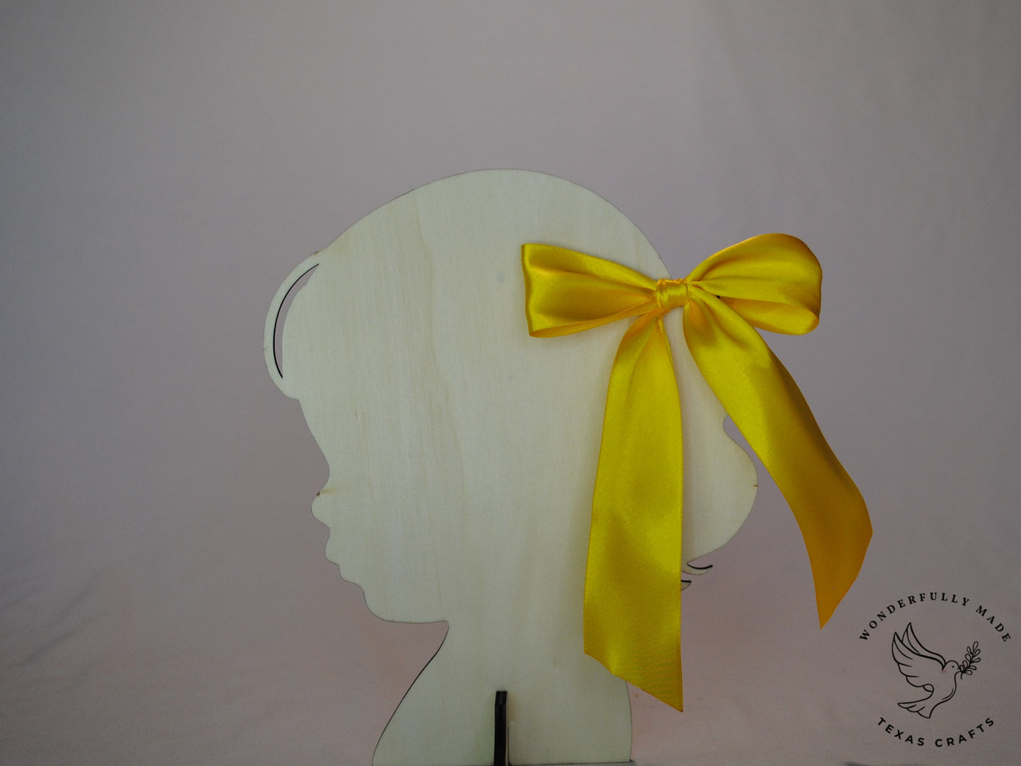 1.5" Yellow Satin Bow