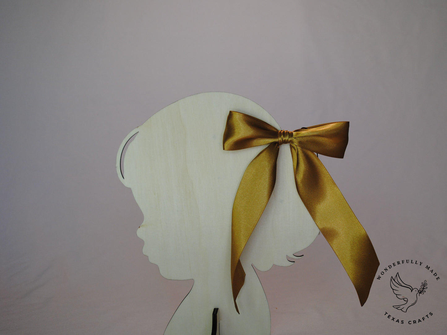 1.5" Gold Satin Bow