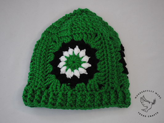 Starburst Beanie - Green and Black