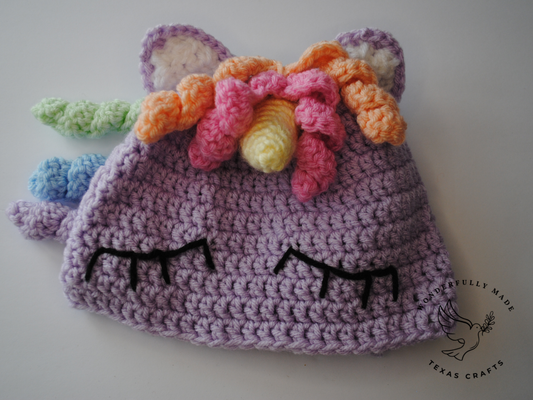 Unicorn Beanie Purple