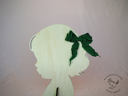 Bright Green Ruffle Bow