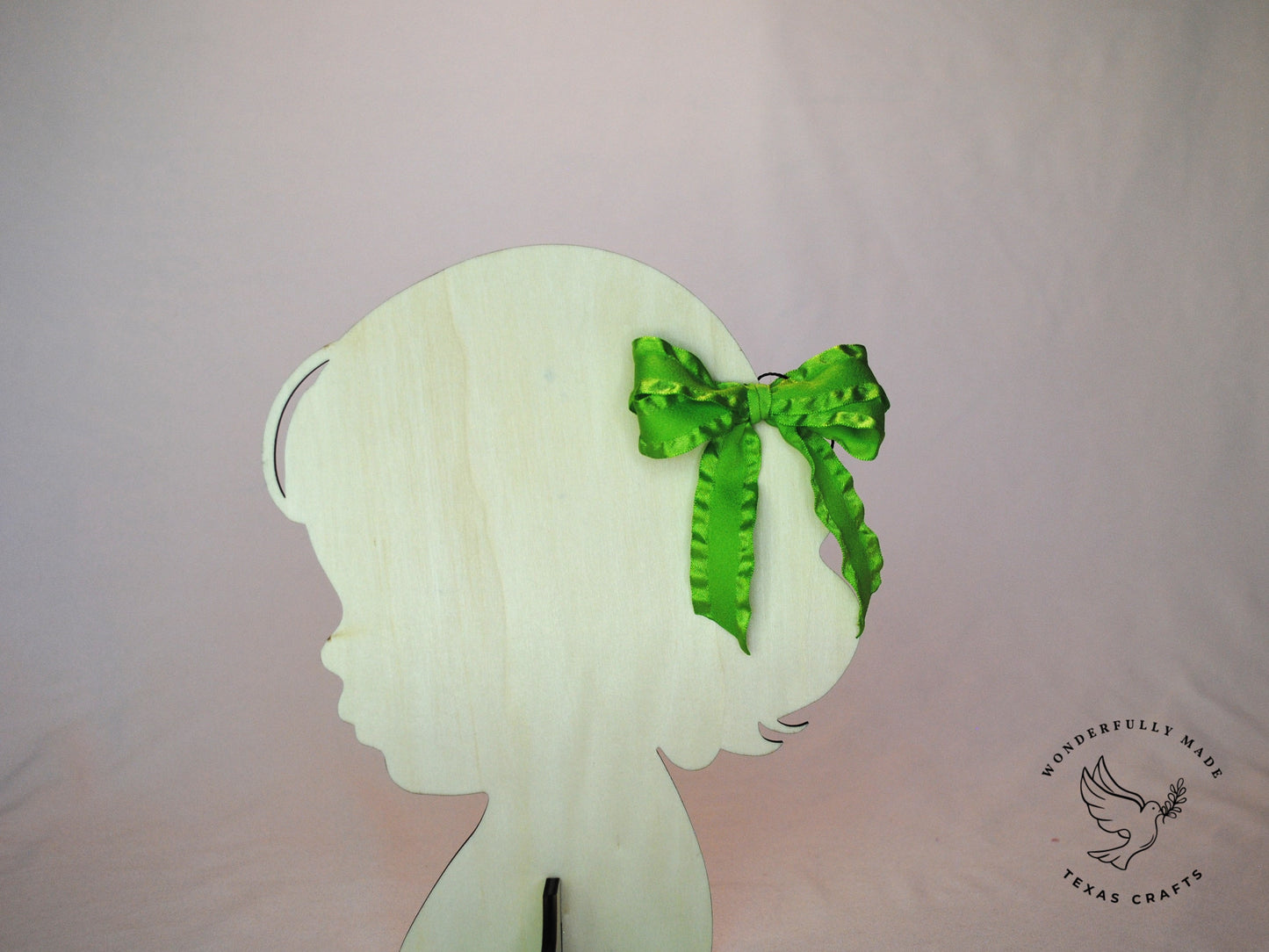 Light Green Ruffle Bow