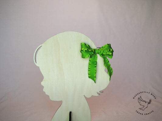 Light Green Ruffle Bow
