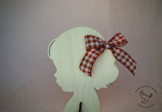 Orange Gingham Bow