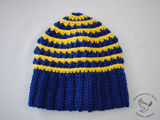 Jordan Beanie - Blue with Yellow