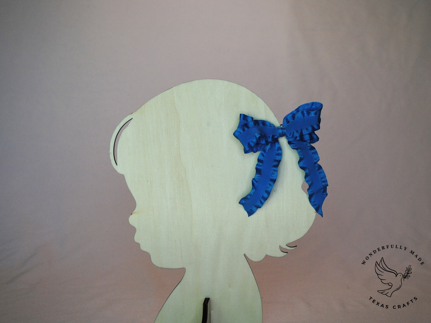 Blue Ruffle Bow
