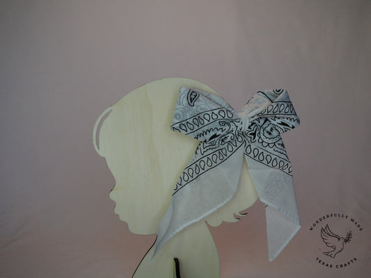 White Bandana Bow