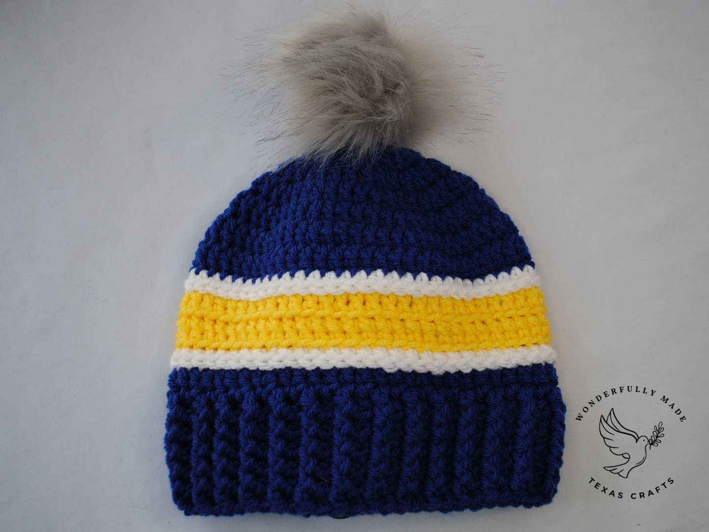 Simon Beanie - Blue with Yellow