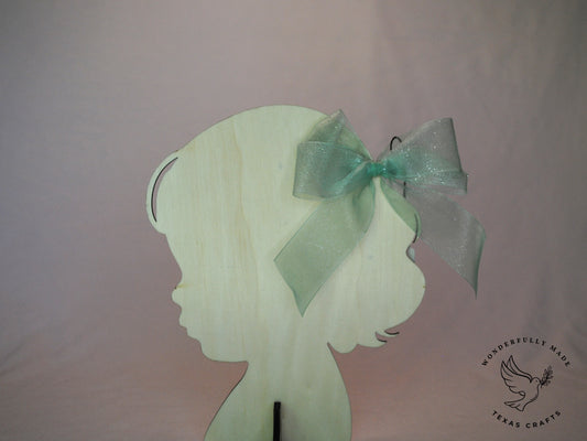 Teal Sheer Bow