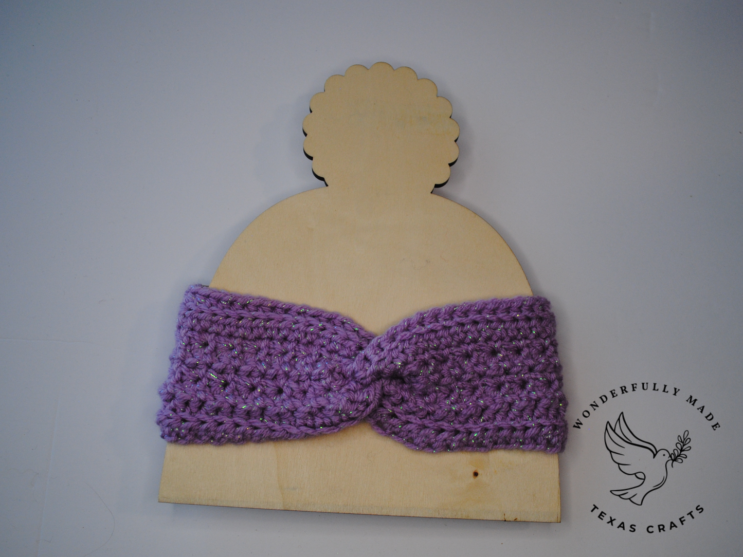 Twisted Ear Warmer - Sparkle Lilac