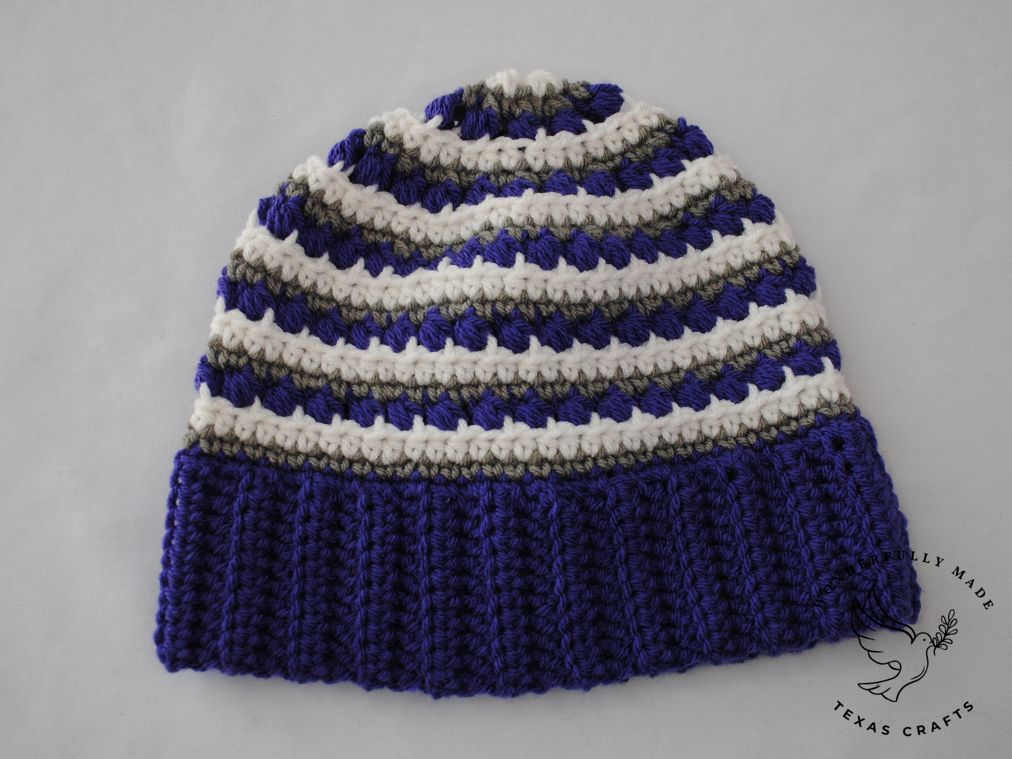Jordan Beanie - Purple with White