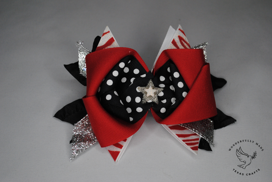 Black and Red Bow