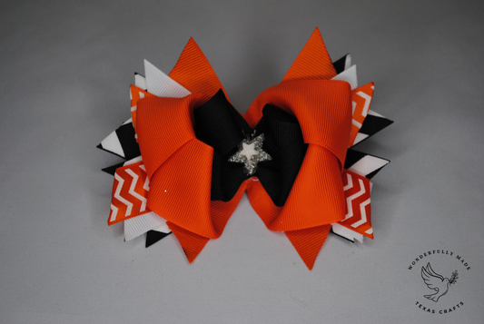 Black and Orange Bow