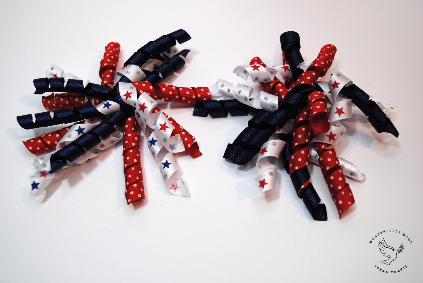 2 pcs - Red, white and blue