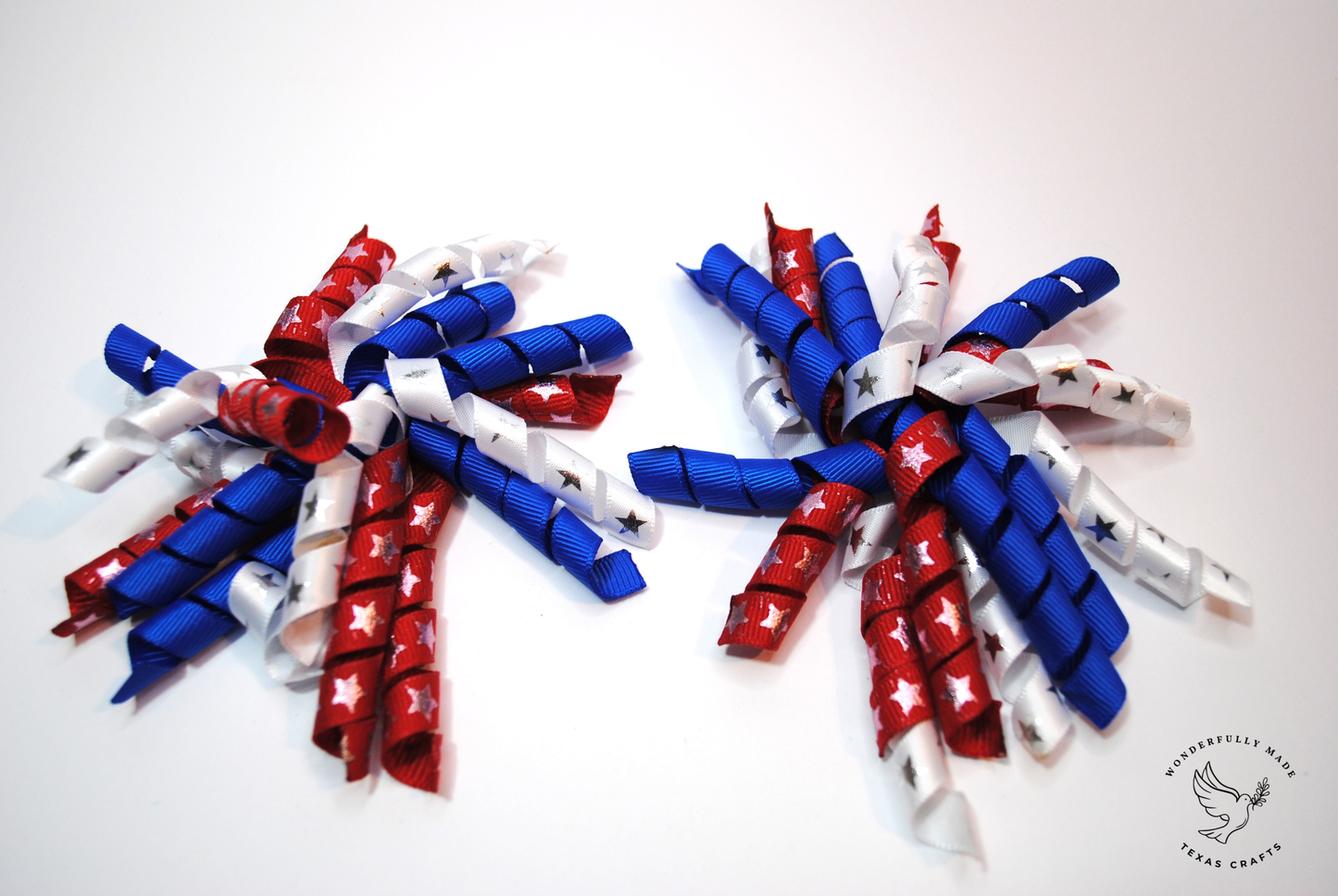 2 pcs - Red, white and blue