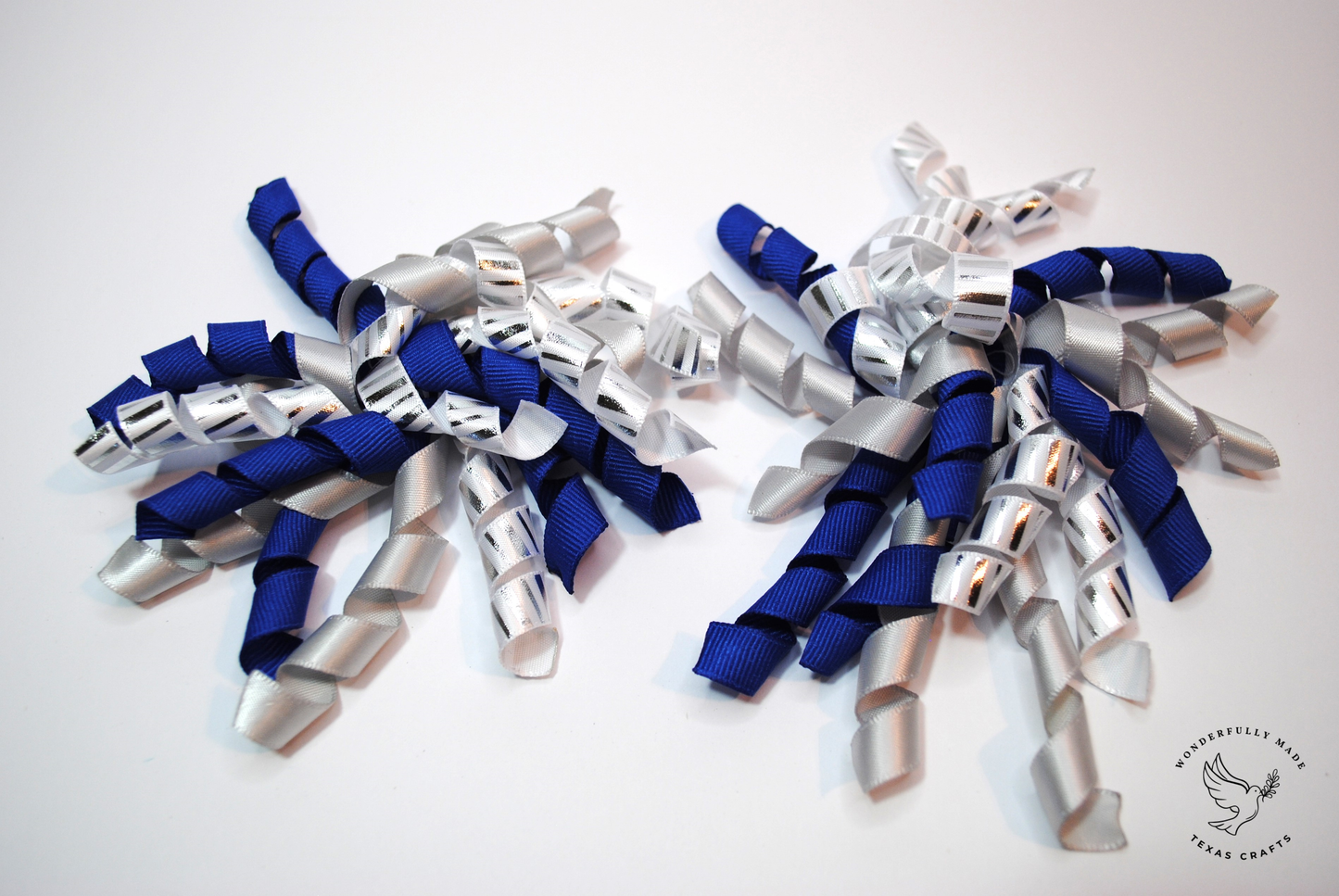 2 pcs - Blue, white and gray