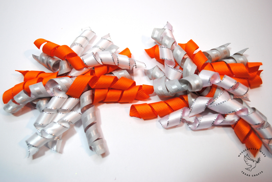 2 pcs - Orange, gray and white