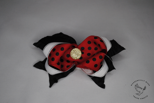 Red and Black mini bow