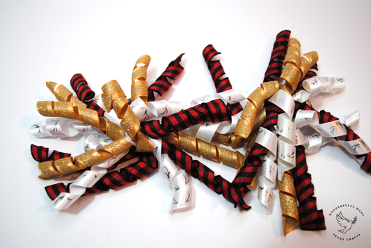 2 pcs - Gold, plaid and white with deer