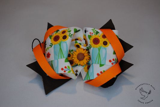 Sunflower mini bow