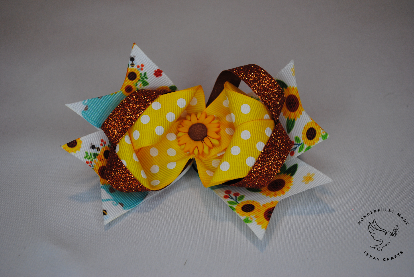 Sunflower mini bow