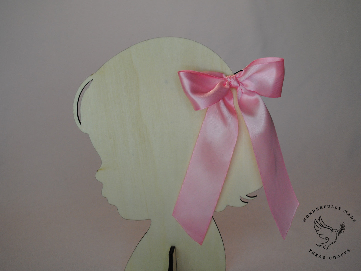 1.5" Pink Satin Bow