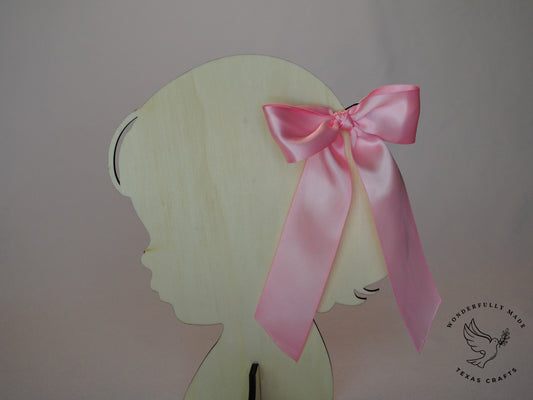 1.5" Pink Satin Bow