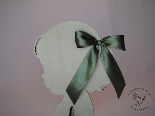 1 .5" Sage Satin Bow