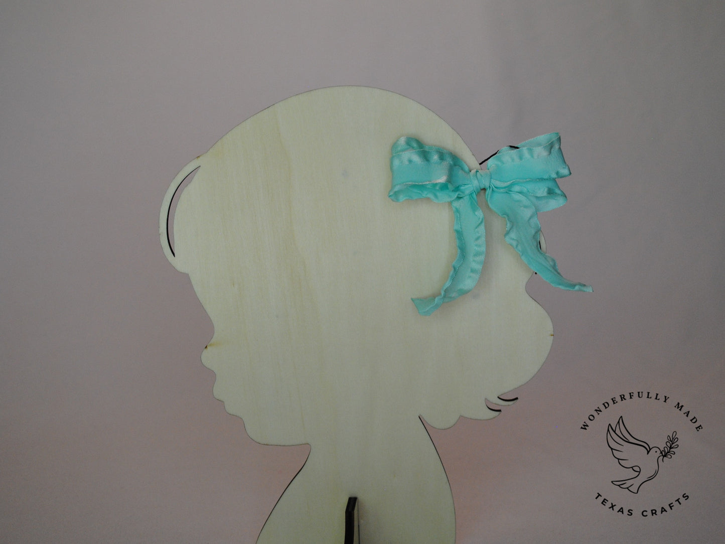 Aqua Ruffle Bow
