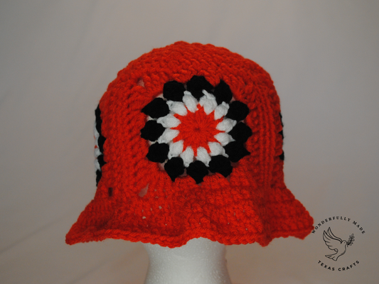 Orange and Black Sunburst Bucket Hat